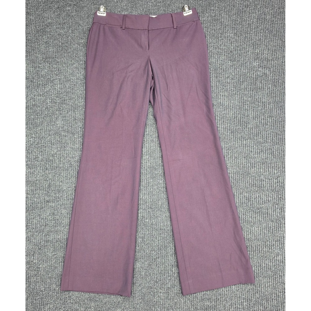 Ann Taylor LOFT Marisa Dress Pants Womens 2 Purple Wide Leg Trouser Business